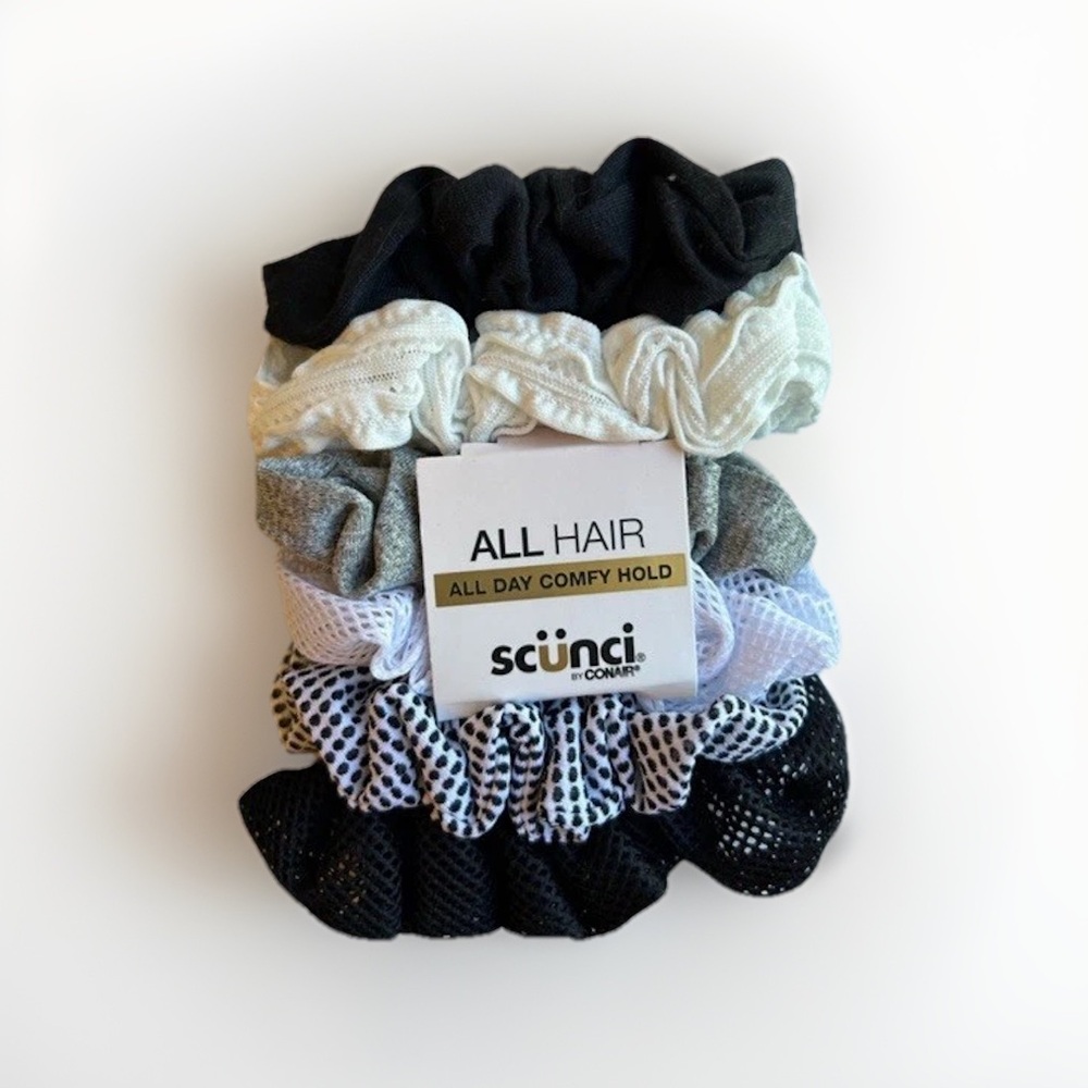 Scunci Hair Scrunchies 6-Pack NWT All Hair All Day Comfort